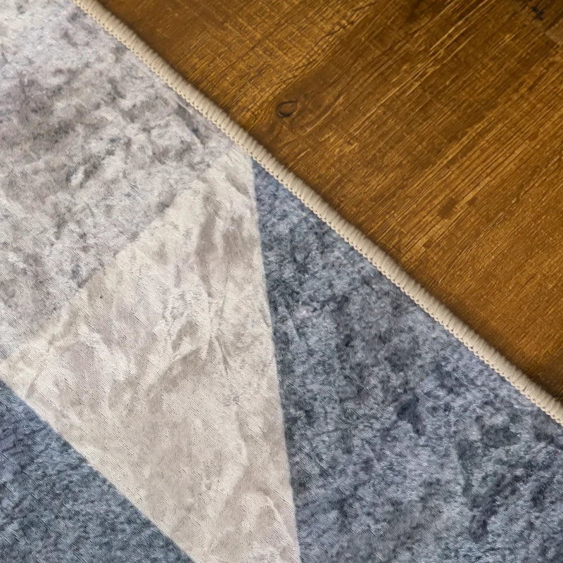 HOMCOM Modern Geometric Rug 80x150 cm - Grey