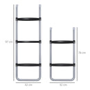 SPORTNOW 2 Steps/3 Steps Galvanised Steel Trampoline Ladder Climbing