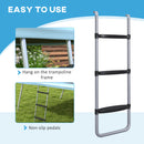 SPORTNOW 2 Steps/3 Steps Galvanised Steel Trampoline Ladder Climbing