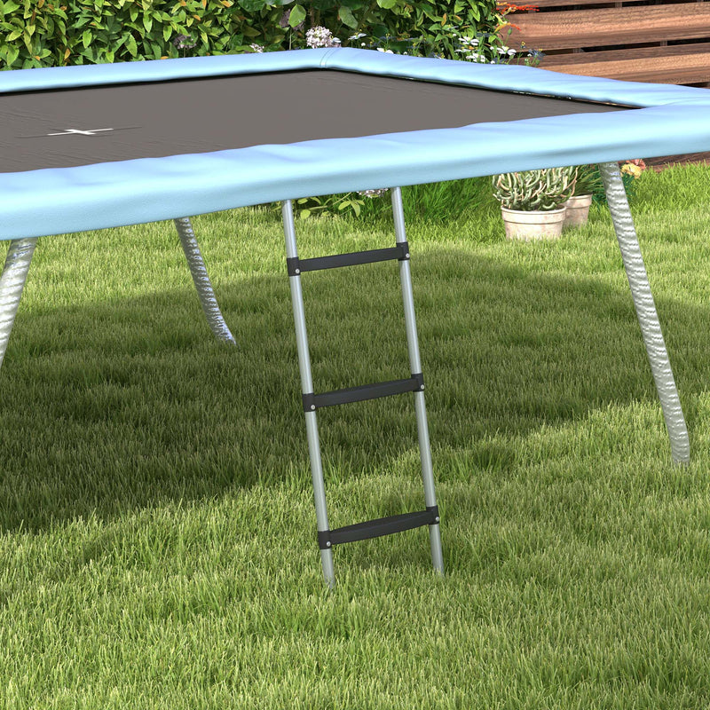 SPORTNOW 2 Steps/3 Steps Galvanised Steel Trampoline Ladder Climbing