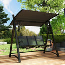 Outsunny 3 Seater Swing Chair, Garden Swing Bench with Adjustable Canopy