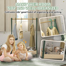 AIYAPLAY Kids Clothes Rail with Hangers, Base Shelf for Girls, Boys, Green