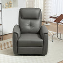HOMCOM Recliner Armchair with Spring Cushion Adjustable Leg Rest Light Grey