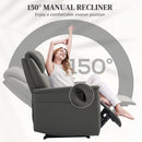 HOMCOM Recliner Armchair with Spring Cushion Adjustable Leg Rest Light Grey