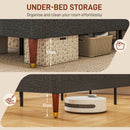 HOMCOM 3ft Upholstered Single Bed Frame W/ Wooden Slat No Box Spring Needed