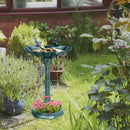Outsunny 81cm Tall Bird Bath With 2 Decorative Birds For Garden