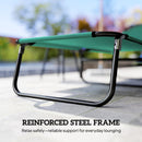 Outsunny Folding Lounge Chair, Outdoor Chaise Lounge For Bench Patio, Green