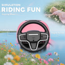AIYAPLAY Land Rover Licensed Baby Push Car, 2-in-1 Ride On Car, Pink