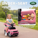 AIYAPLAY Land Rover Licensed Baby Push Car, 2-in-1 Ride On Car, Pink