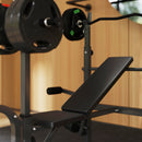 SPORTNOW Multi-Exercise Incline or Flat Weight Bench with Bench Press Rack