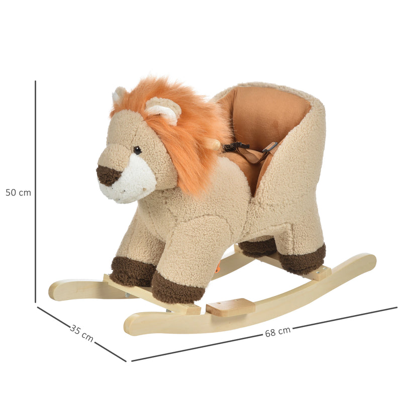 HOMCOM Children Rocking Lion - Brown