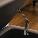 HOMCOM Storage Ottoman Bench, Linen Fabric Footstool with Steel Legs