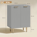 HOMCOM Sideboard Buffet Cabinet with Adjustable Shelf, Grey