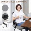 HOMCOM Desk Chair No Wheels, Meeting Chair with Mesh Back for Waiting Room