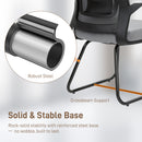 HOMCOM Desk Chair No Wheels, Meeting Chair with Mesh Back for Waiting Room