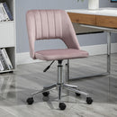 Vinsetto Mid-Back Swivel Home Office Chair Scallop Computer Chair