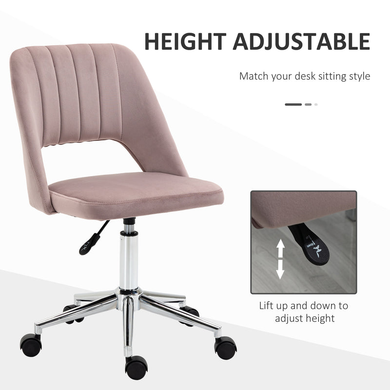 Vinsetto Mid-Back Swivel Home Office Chair Scallop Computer Chair