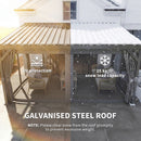 Outsunny 4.3 X 3 M Garden Pergola With Netting Curtains, Lean To Pergola