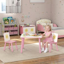 AIYAPLAY 3-Piece Kids Table With 2 Chairs Set For Bedroom Nursery