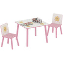 AIYAPLAY 3-Piece Kids Table With 2 Chairs Set For Bedroom Nursery
