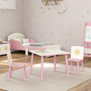 AIYAPLAY 3-Piece Kids Table With 2 Chairs Set For Bedroom Nursery