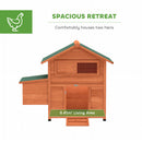 PawHut Chicken Coop, Wooden Hen House with Nesting Box, Pull-Out Tray