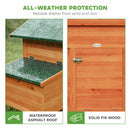 PawHut Chicken Coop, Wooden Hen House with Nesting Box, Pull-Out Tray