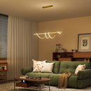 HOMCOM Pendant Light, Ceiling Light with 3 Colour Temperatures, Gold Tone