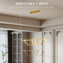 HOMCOM Pendant Light, Ceiling Light with 3 Colour Temperatures, Gold Tone