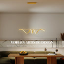 HOMCOM Pendant Light, Ceiling Light with 3 Colour Temperatures, Gold Tone