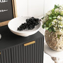 HOMCOM Sideboard Buffet Cabinet with Adjustable Shelves, Black