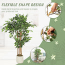 HOMCOM Artificial Ficus Tree, Faux Plant For Home Decor