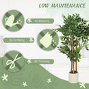 HOMCOM Artificial Ficus Tree, Faux Plant For Home Decor