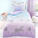 Bedlam Ombre Unicorn Duvet Cover Set in Lilac