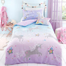 Bedlam Ombre Unicorn Duvet Cover Set in Lilac