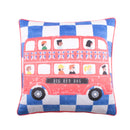 Bedlam On The Move Filled Cushion in Blue