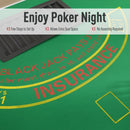 HOMCOM 7-Player Folding Poker Table, Chip Tray, Cup Holders, 182 X 91 Cm