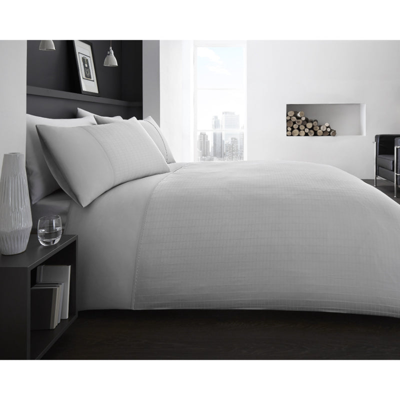 Lewis's Ontario T300 Duvet Set - Grey