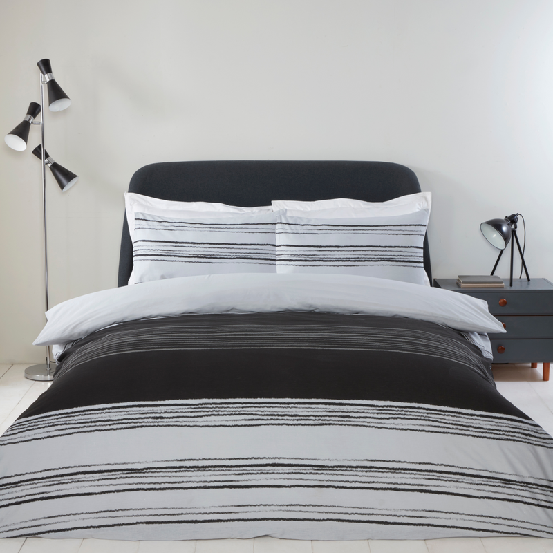 Lewis's Onyx Duvet Set - Grey