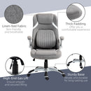 Vinsetto Fabric Office Desk Chair With Adjustable Height Tilt Function Grey