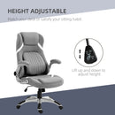 Vinsetto Fabric Office Desk Chair With Adjustable Height Tilt Function Grey