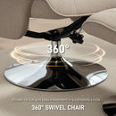 HOMCOM Upholstered Swivel Recliner Armchair with Ottoman, Beige