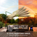 Outsunny 3 X 3 M Cantilever Parasol, Square Patio Umbrella With Crank Handle