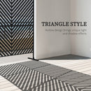 Outsunny Metal Privacy Screen W/ Expansion Screws Outdoor Divider, Triangle