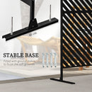 Outsunny Metal Privacy Screen W/ Expansion Screws Outdoor Divider, Triangle