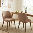HOMCOM Dining Chairs Set of 2, Kitchen Chairs with Padded Seat, Curved Back