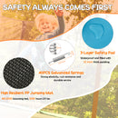 190CM 3-in-1 Kids Rectangle Trampoline with Enclosure Net and Horizontal Bar-Orange