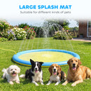 PawHut 150 Cm Splash Pad Sprinkler For Pets Dog Non-slip Outdoor Yellow