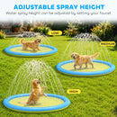 PawHut 150 Cm Splash Pad Sprinkler For Pets Dog Non-slip Outdoor Yellow