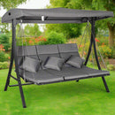 Outsunny 3 Seater Swing Bench - Grey